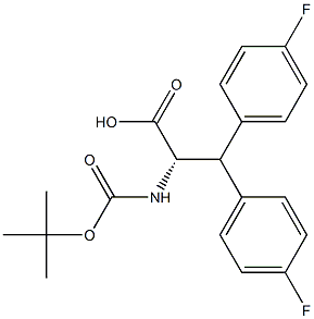(S)-N-Boc-3,3-bis(4-fluorophenyl)alanine Structure