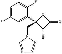 (3R,4R)-4-(2,5-Difluorophenyl)-3-Methyl-4-(1H-1,2,4-triazol-1-ylMethyl)-2-oxetanone Structure