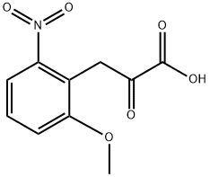 (2 - 甲氧基-6 - 硝基 - 苯基)-丙酮酸 结构式