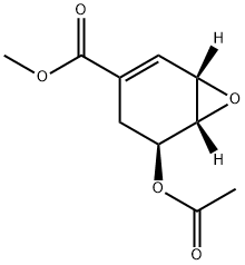 (1S,5S,6R)-5-(Acetyloxy)-7-oxabicyclo[4.1.0]hept-2-ene-3-carboxylic Acid Methyl Ester Struktur