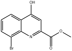 4-羟基-8-溴喹啉-2-羧酸甲酯, 495407-02-8, 结构式