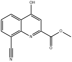 8-Cyano-4-hydroxy-quinoline-2-carboxylic acid Methyl ester Structure