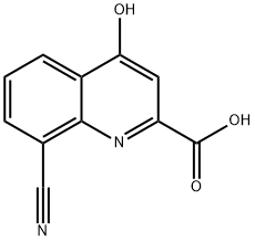 8-Cyano-4-hydroxy-quinoline-2-carboxylic acid 结构式