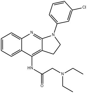 AcetaMide,N-[1-(3-chlorophenyl)-2,3-dihydro-1H-pyrrolo[2,3-b]quinolin-4-yl]-2-(diethylaMino)-,499974-79-7,结构式