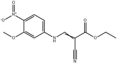 2-Propenoic acid, 2-cyano-3-[(3-Methoxy-4-nitrophenyl)aMino]-, ethyl ester Struktur