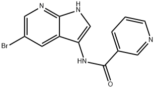 N-(5-溴-1H-吡咯并[2,3-B]吡啶-3-基)烟酰胺 结构式