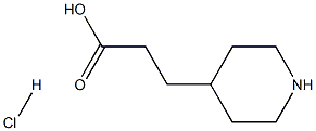 4-Piperidinepropanoic acid, hydrochloride Structure
