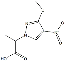 2-(3-甲氧基-4-硝基-1H-吡唑-1-基)丙酸,512809-67-5,结构式