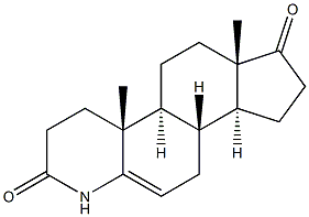 4-aza-androst-5(6)-ene-3,17-dione 化学構造式