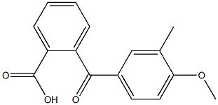 2-(3-Methyl-4-Methoxybenzoyl) benzoic acid 化学構造式