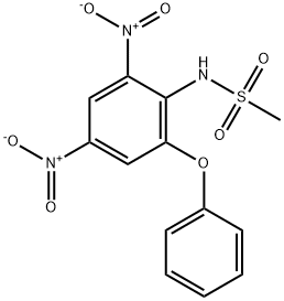4',6'-二硝基-2'-苯氧基甲烷磺酰苯胺,51765-56-1,结构式