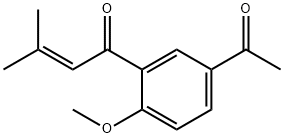 1-(5-乙酰基-2-甲氧基苯基)-3-甲基丁-2-烯-1-酮,51995-99-4,结构式