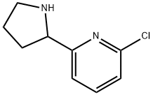 2-クロロ-6-(ピロリジン-2-イル)ピリジン 化学構造式