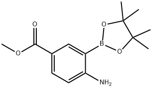 2-氨基-5-(甲氧基羰基)苯硼酸频哪醇酯, 524916-42-5, 结构式