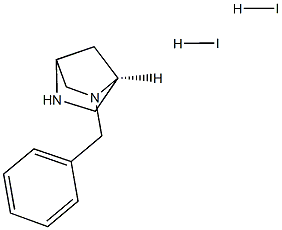 (1S)-2-Benzyl-2,5-diazabicyclo[2.2.1]heptane dihydroiodide 化学構造式