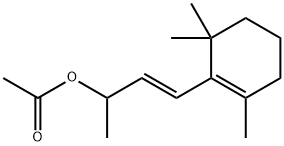 (E)-4-(2,6,6-TriMethyl-1-cyclohexen-1-yl)-3-Buten-2-ol Acetate, 53319-91-8, 结构式