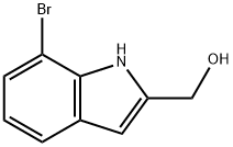 (7-溴-1H-吲哚-2-基)甲醇, 53590-63-9, 结构式