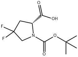 (R)-1-Boc-4,4-difluoropyrrolidine-2-carboxylic acid Structure