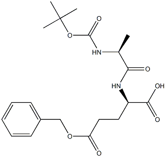 N-[N-[叔丁氧羰基]-L-丙氨酰基]-D-谷氨酸 5-苄基酯,53759-36-7,结构式