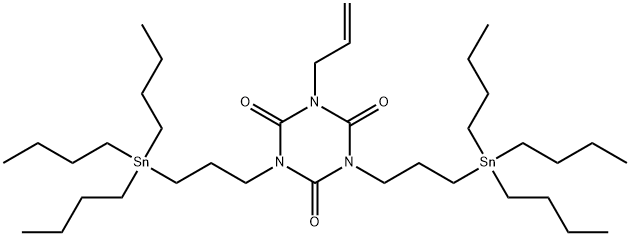 1-(2-丙烯基)-3,5-BIS[3-(三丁基锡烷基)丙基]-1,3,5-三嗪-2,4,6(1H,3H,5H)-三酮 结构式