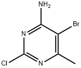 5-溴-2-氯-6-甲基嘧啶-4-胺,54093-23-1,结构式