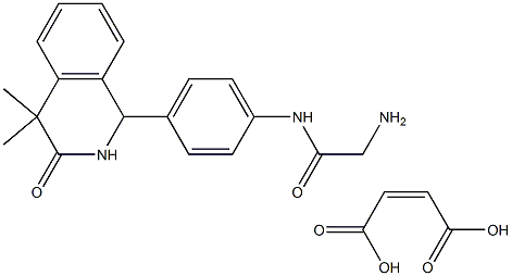 ACETAMIDE,2-AMINO-N-(4-(1,2,3,4-TETRAHYDRO-4,4-DIMETHYL-3-OXO-1-ISOQUINOLINYL)PHENYL)-,(Z)-2-BUTENEDIOATE 化学構造式