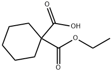 1,1-シクロヘキサン二カルボン酸1-エチルエステル 化学構造式