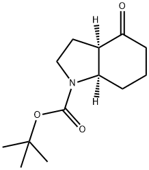 (3AR,7AR)-4-氧代八氢-1H-吲哚-1-羧酸叔丁酯 结构式