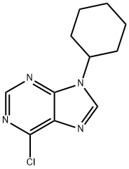 6-Chloro-9-cyclohexyl-9H-purine,5452-41-5,结构式