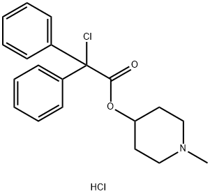 Chloro-diphenyl-acetic acid 1-Methyl-piperidin-4-yl ester Struktur