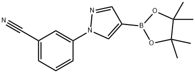 546142-08-9 3-(4-(4,4,5,5-四甲基-1,3,2-二氧硼杂环戊烷-2-基)-1H-吡唑-1-基)苯腈