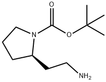 (R)-2-(アミノエチル)-1-N-BOC-ピロリジン 化学構造式