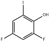 2,4-二氟-6-碘苯酚, 551002-42-7, 结构式