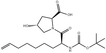 L-Proline, 1-[(2S)-2-[[(1,1-diMethylethoxy)carbonyl]aMino]-1-oxo-8-nonen-1-yl]-4-hydroxy-, (4R)- Structure