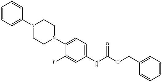 N-benzyloxycarbonyl-3-fluoro-4-(4'-phenylpiperazinyl)aniline 化学構造式