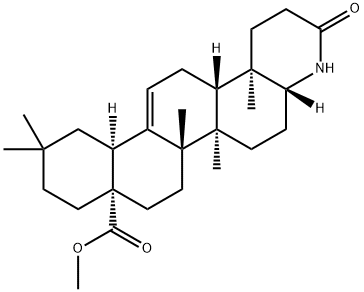 Phenanthro[2,1-f]quinoline-8a(1H)-carboxylic acid, 2,3,4,4a,5,6,6a,6b,7,8,9,10,11,12,12a,14,14a,14b-octadecahydro-6a,6b,11,11,14b-pentaMethyl-3-oxo-, Methyl ester, (4aR,6aR,6bS,8aS,12aS,14aS,14bR)- Struktur