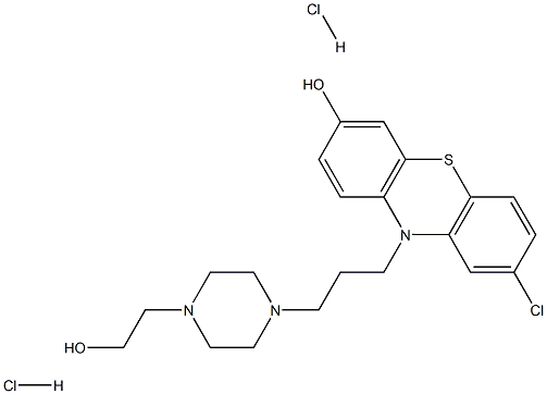 8-Chloro-10-[3-[4-(2-hydroxyethyl)-1-piperazinyl]propyl]-10H-phenothiazin-3-ol Dihydrochloride, 56158-51-1, 结构式