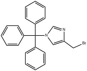 4-(broMoMethyl)-1-trityl-1H-iMidazole Structure