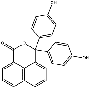 3,3-Bis-(4-hydroxy-phenyl)-3H-benzo[de]isochroMen-1-one Struktur
