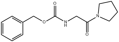 2-オキソ-2-(ピロリジン-1-イル)エチルカルバミン酸ベンジル 化学構造式