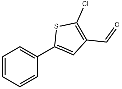 2-氯-5-苯基噻吩-3-甲醛, 56429-19-7, 结构式