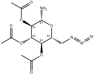 2,3,4-Tri-O-acetyl-6-azido-1,6-dideoxy-beta-D-glucopyranosylamine Struktur