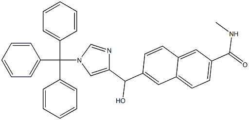 2-NaphthalenecarboxaMide, 6-[hydroxy[1-(triphenylMethyl)-1H-iMidazol-4-yl]Methyl]-N-Methyl-,566200-96-2,结构式