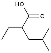 2-乙基-4-甲基戊酸, 56640-31-4, 结构式