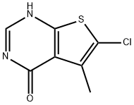 6-Chloro-5-Methylthieno[2,3-d]pyriMidin-4(3H)-one 化学構造式