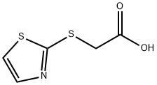 (噻唑-2-基硫基)-乙酸, 5685-16-5, 结构式