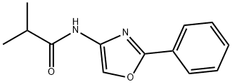 N-(2-苯基恶唑-4-基)异丁酰胺, 57069-11-1, 结构式