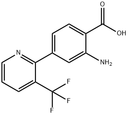 2-aMino-4-(3-trifluoroMethylpyridin-2-yl)benzoic acid Structure