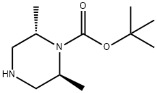 (2S,6S)-2,6-二甲基哌嗪-1-羧酸叔丁酯, 574007-66-2, 结构式