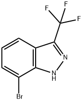 1H-Indazole, 7-broMo-3-(trifluoroMethyl)- 化学構造式